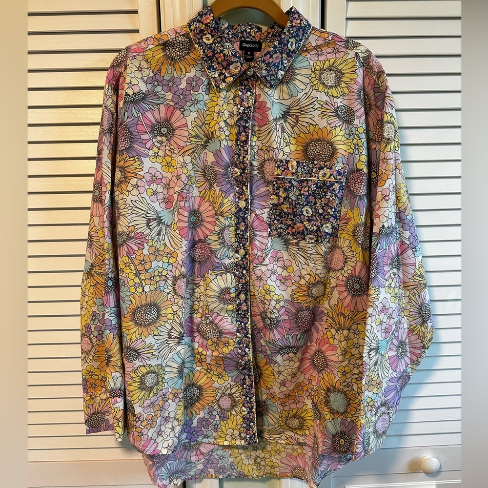 GAP Floral Multicolor Women's Pajama Top and Shorts